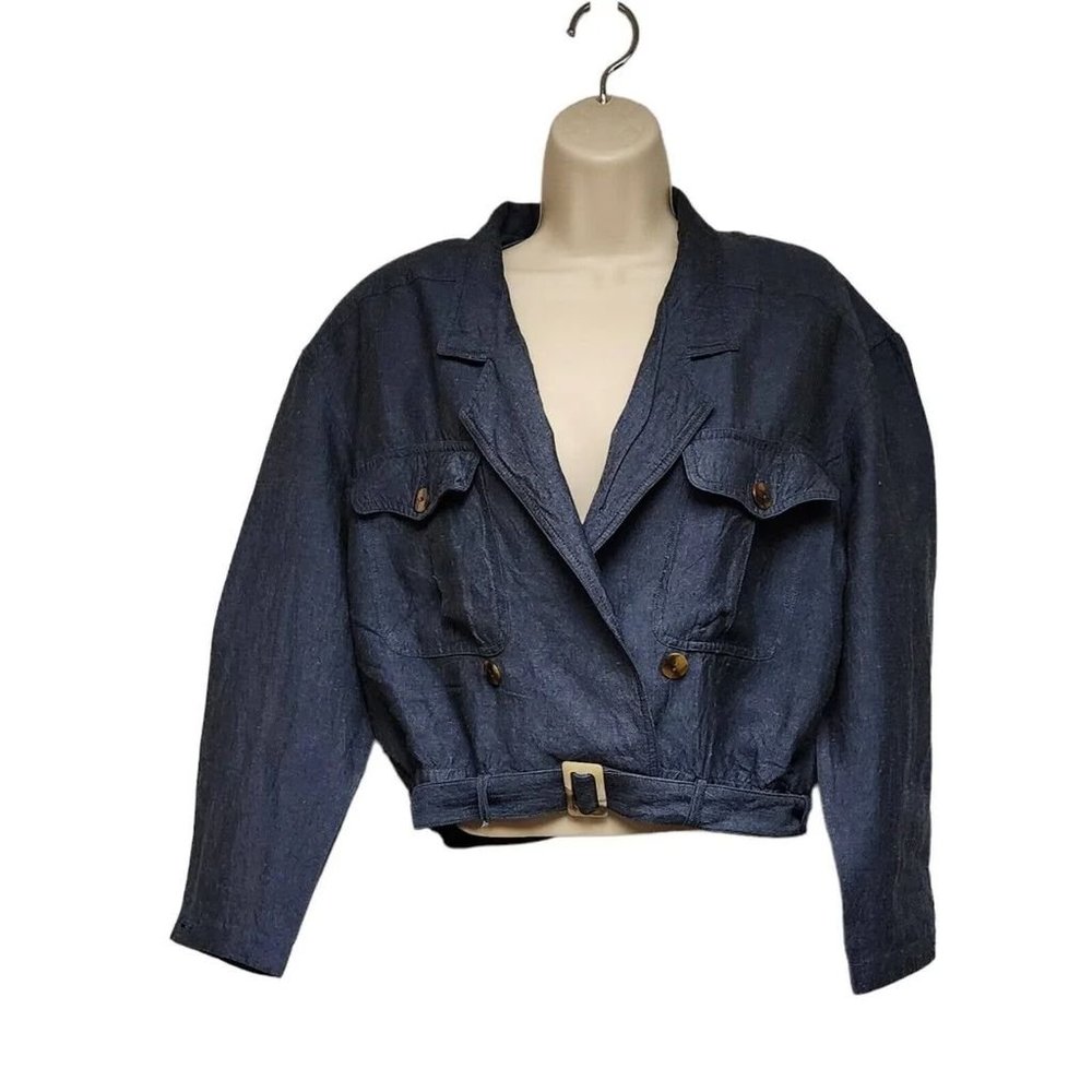 Liz Claiborne Mortocyle Jacket Size 6 Color Blue